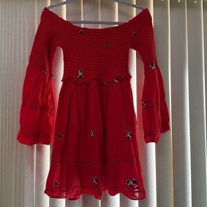 FREE PEOPLE Counting Daisies Off-The-Shoulder Mini Dress Women’s Size S